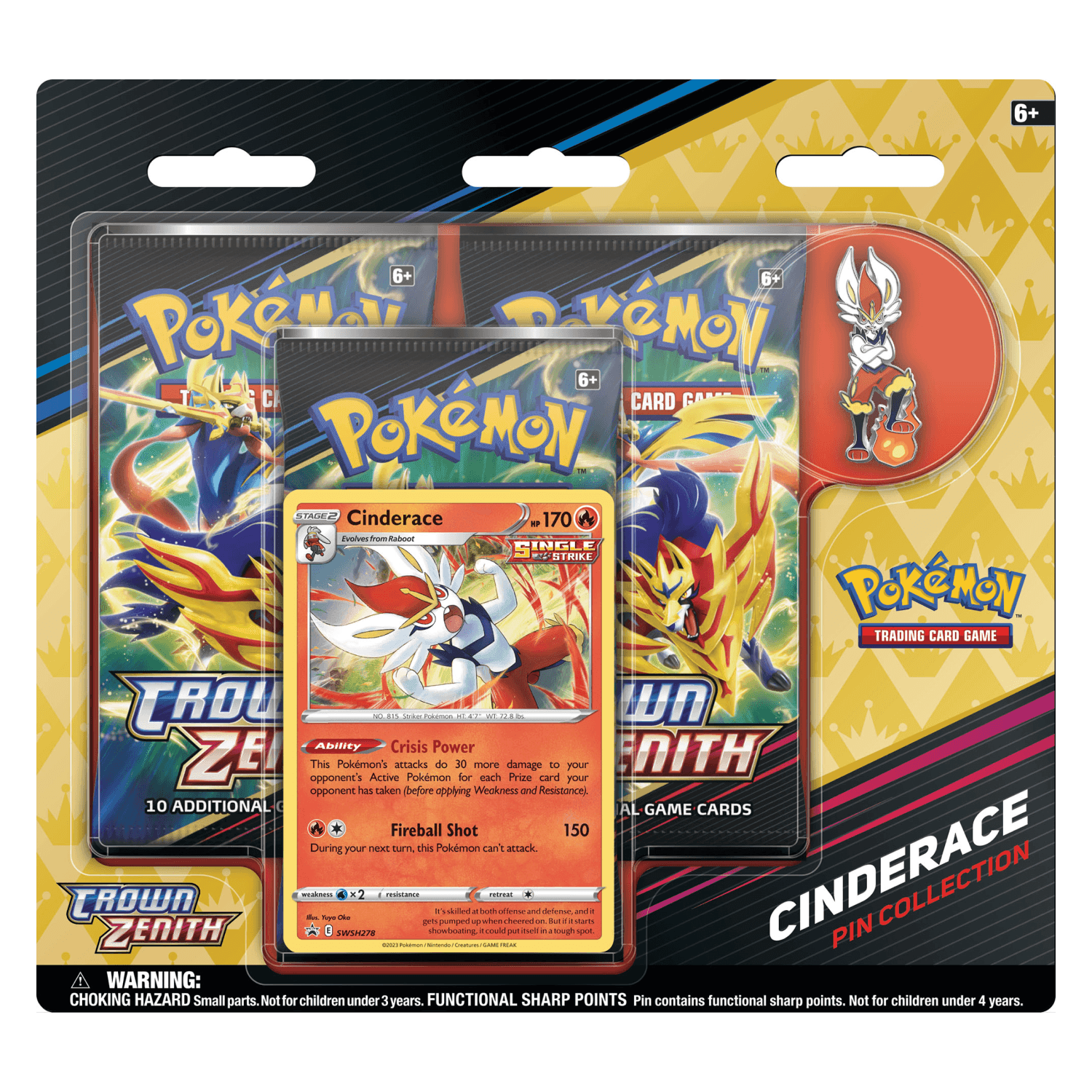 Pokemon TCG: Crown Zenith Pin Collection - Cinderace - The Card Vault