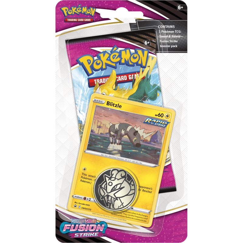 Pokemon TCG: Fusion Strike Checklane Blister Pack - Blitzle - The Card Vault