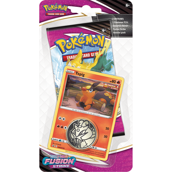Pokemon TCG: Fusion Strike Checklane Blister Pack - Tepig - The Card Vault