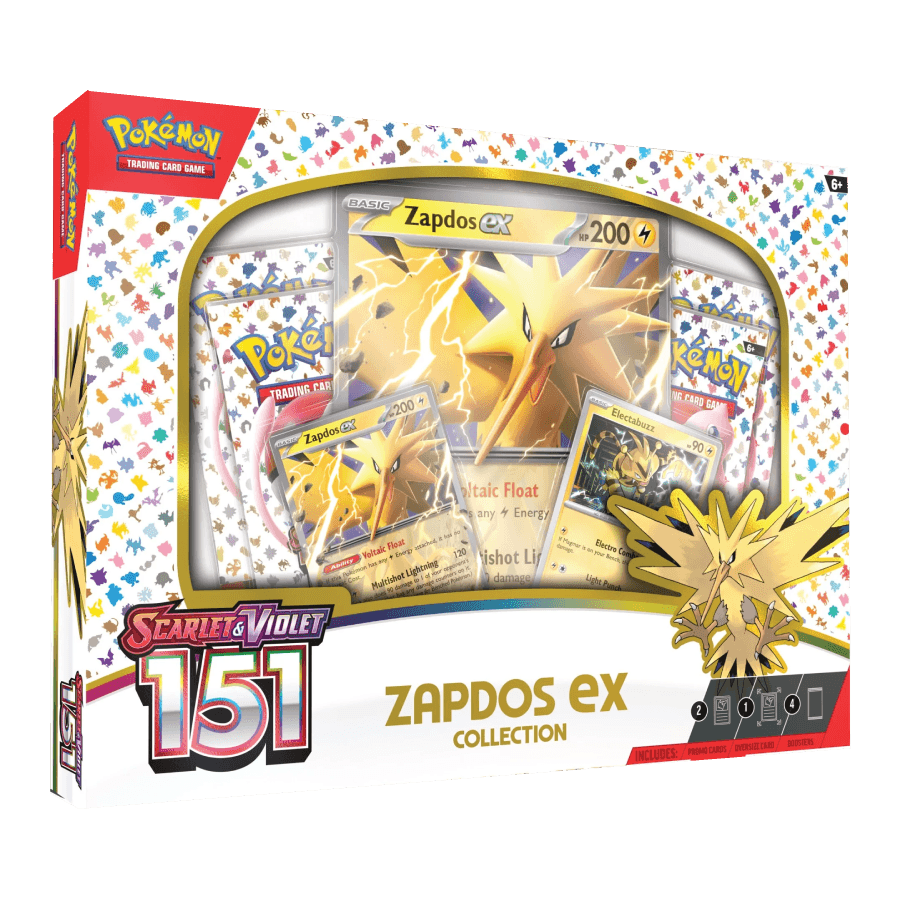 Pokemon TCG - Scarlet & Violet - 151 Zapdos ex Collection Box - The Card Vault