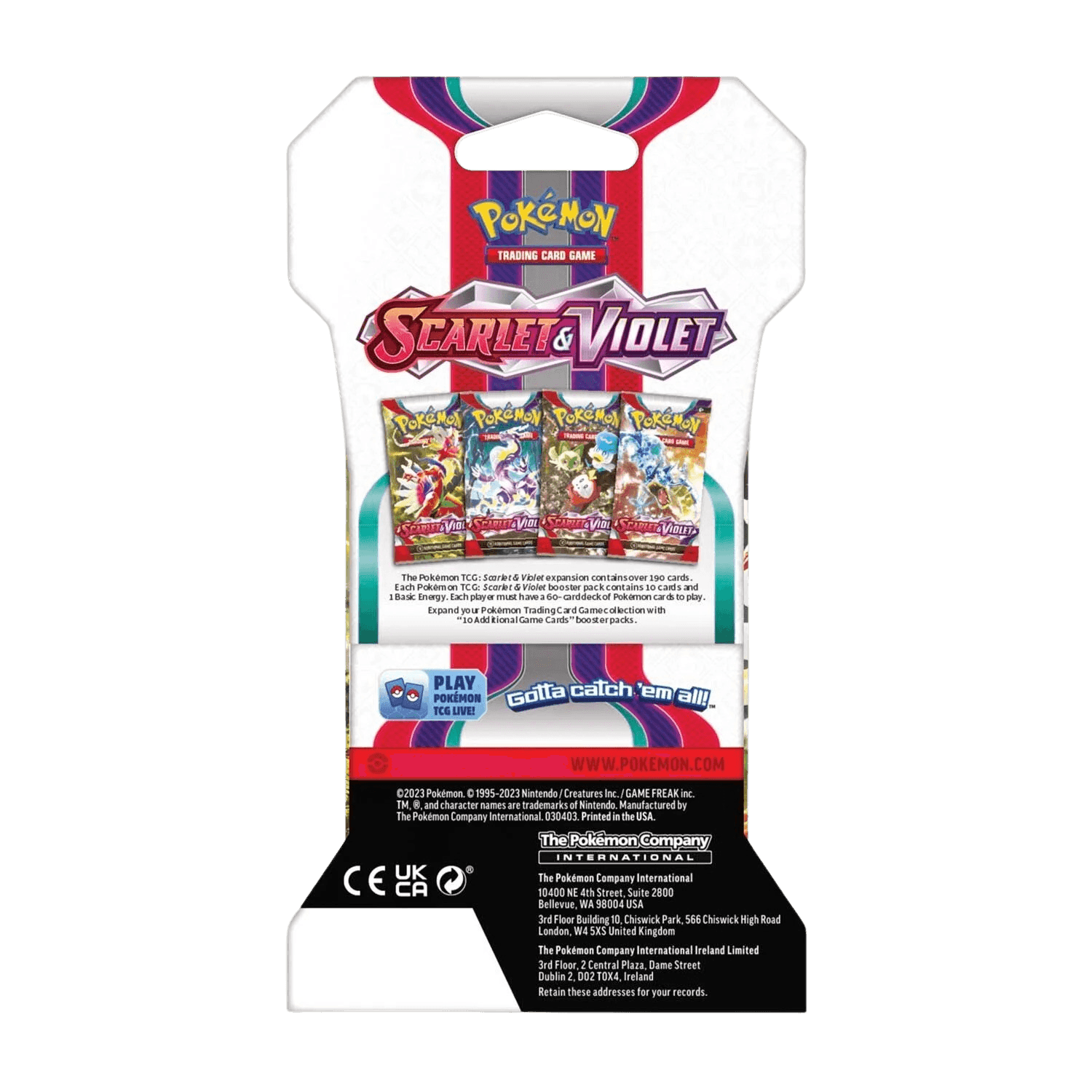 Pokemon TCG - Scarlet & Violet Base Set - Sleeved Booster Pack - The Card Vault