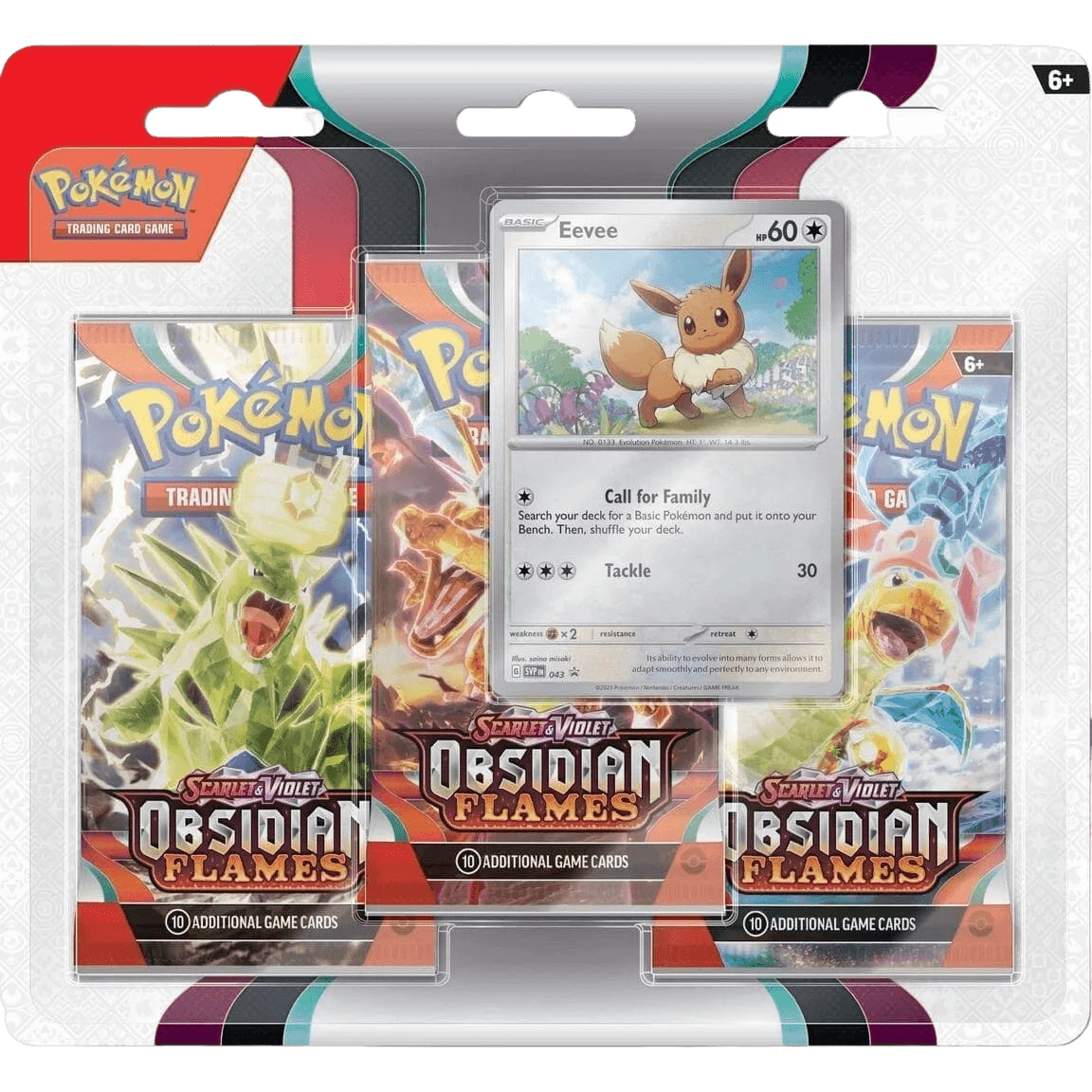 Pokemon TCG - Scarlet & Violet - Obsidian Flames - 3-Pack Blister - Houndstone - The Card Vault