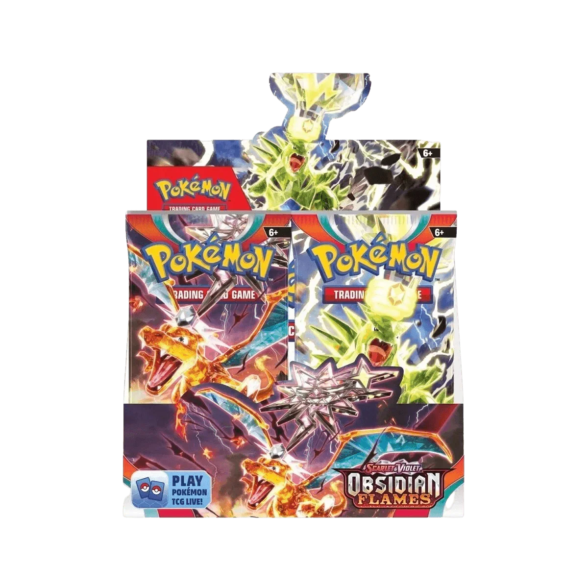 Pokemon TCG - Scarlet & Violet Obsidian Flames Display Case (6x Boxes) The Card Vault Pokemon TCG - Scarlet & Violet Obsidian Flames Display Case (6x Boxes) The Card Vault