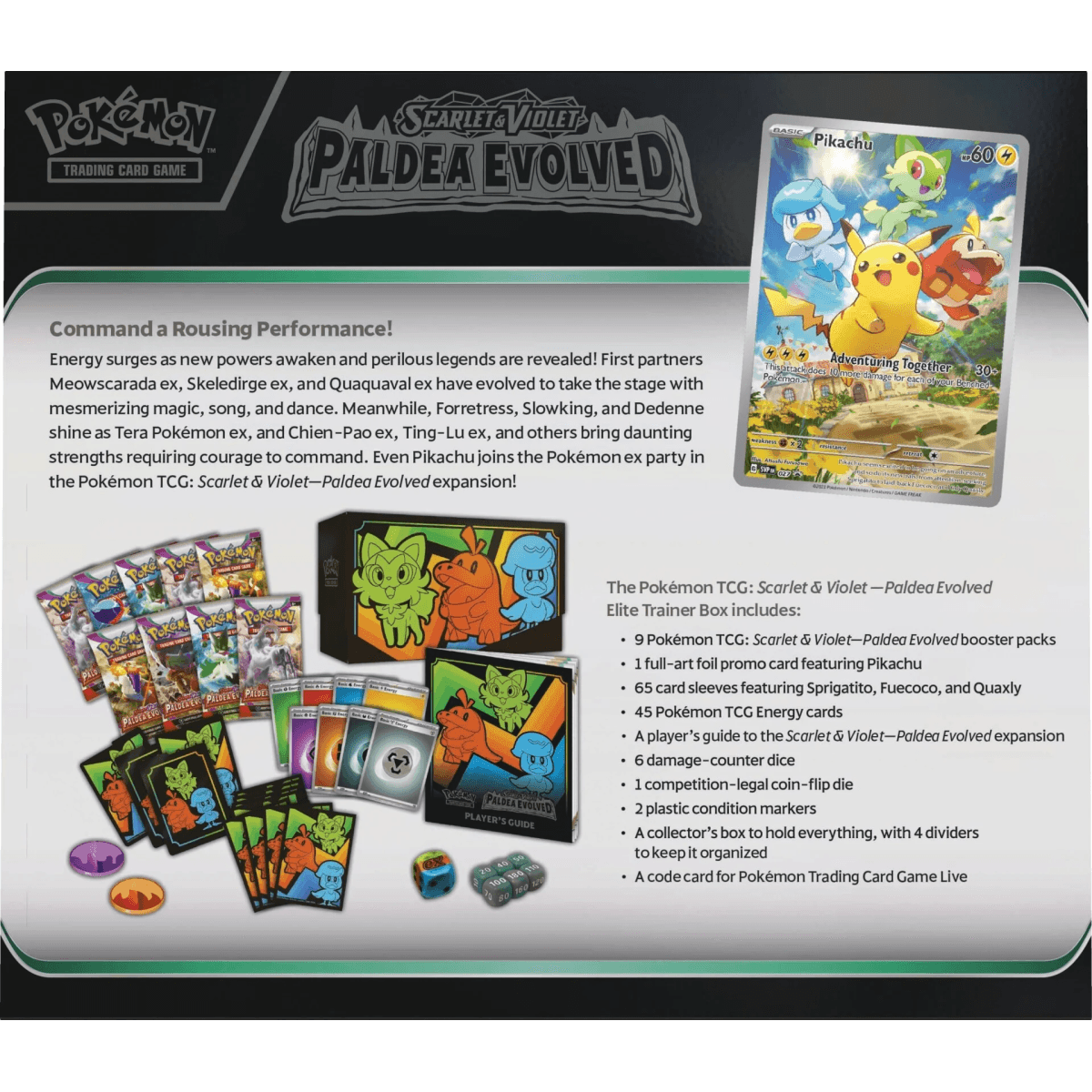Pokemon TCG - Scarlet & Violet - Paldea Evolved Elite Trainer Box - The Card Vault