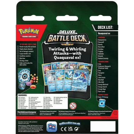 Pokemon TCG - Scarlet & Violet Paldea Evolved - Quaquaval Ex Deluxe Battle Deck - The Card Vault