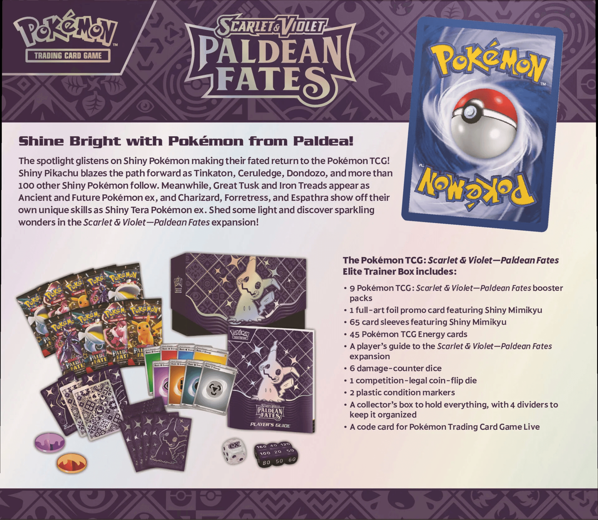 Pokemon TCG - Scarlet & Violet - Paldean Fates - Elite Trainer Box - The Card Vault