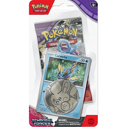Pokemon TCG - Scarlet & Violet - Temporal Forces - Premium Checklane Blister Pack (Carvanha) - The Card Vault