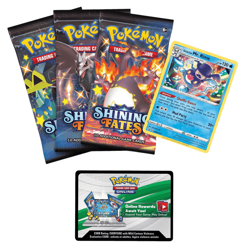 Pokemon TCG: Shining Fates Mad Party Pin Collection Box - Galarian Mr. Rime - The Card Vault