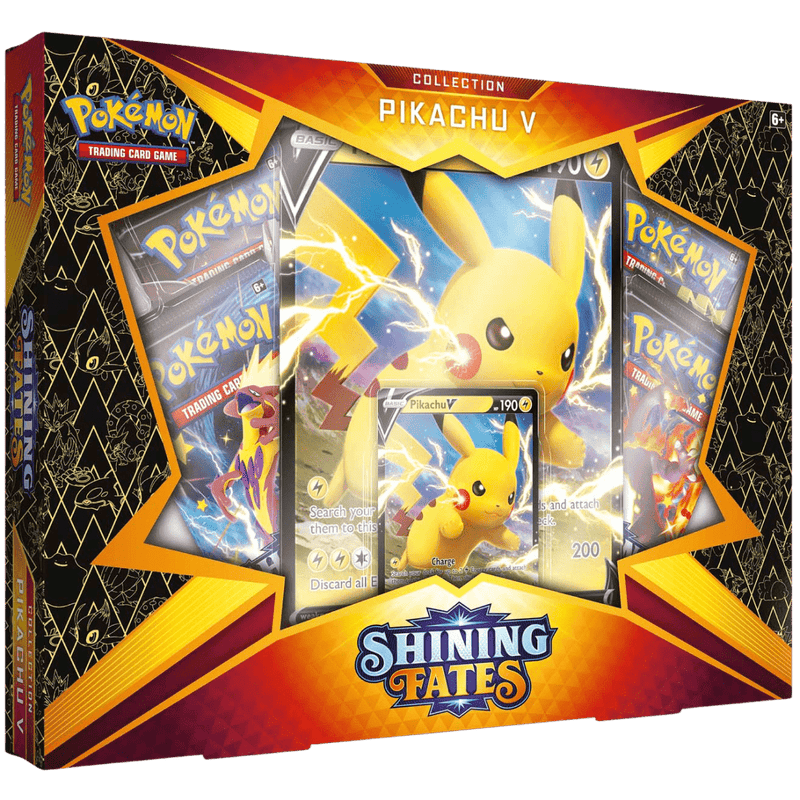 Pokemon TCG: Shining Fates Pikachu V Collection Box - The Card Vault