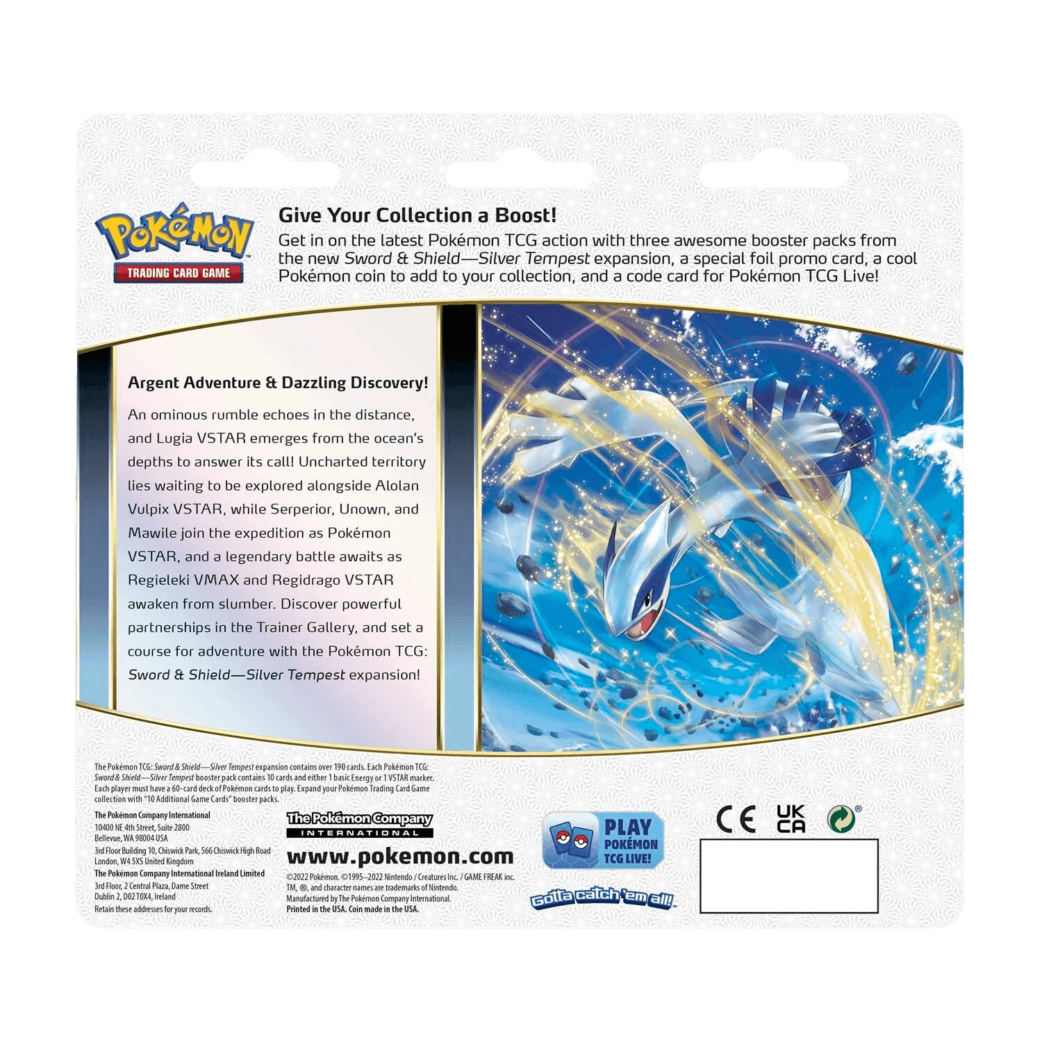 Pokemon TCG: Silver Tempest 3-Pack Blister - Manaphy - The Card Vault