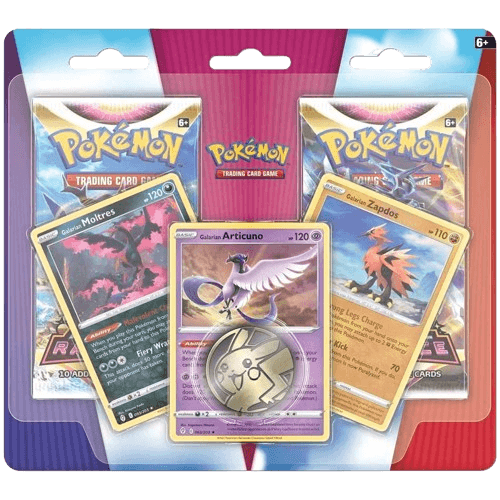 Pokemon TCG - Sword & Shield - 2-Pack Blister - Galarian Zapdos, Moltres & Articuno - The Card Vault