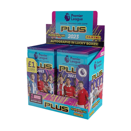 Premier League 2022/23 - Adrenalyn XL PLUS Football (Soccer)- Booster Box (50 Packs) - The Card Vault