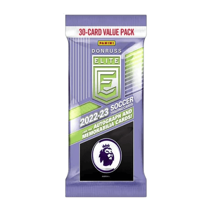 Premier League 2022/23 Donruss Elite Football (Soccer) - Fat Pack Box (12x Packs) - The Card Vault