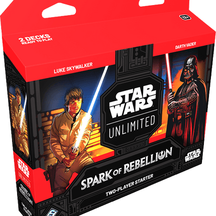 Star Wars: Unlimited - Spark of Rebellion - Two-Player Starter Set (Luke Vs Vader) - The Card Vault