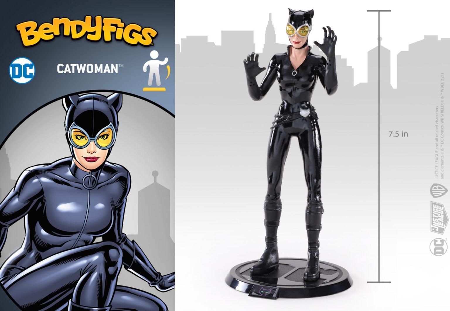 The Noble Collection - Batman - Catwoman Bendyfig Action Figure - The Card Vault