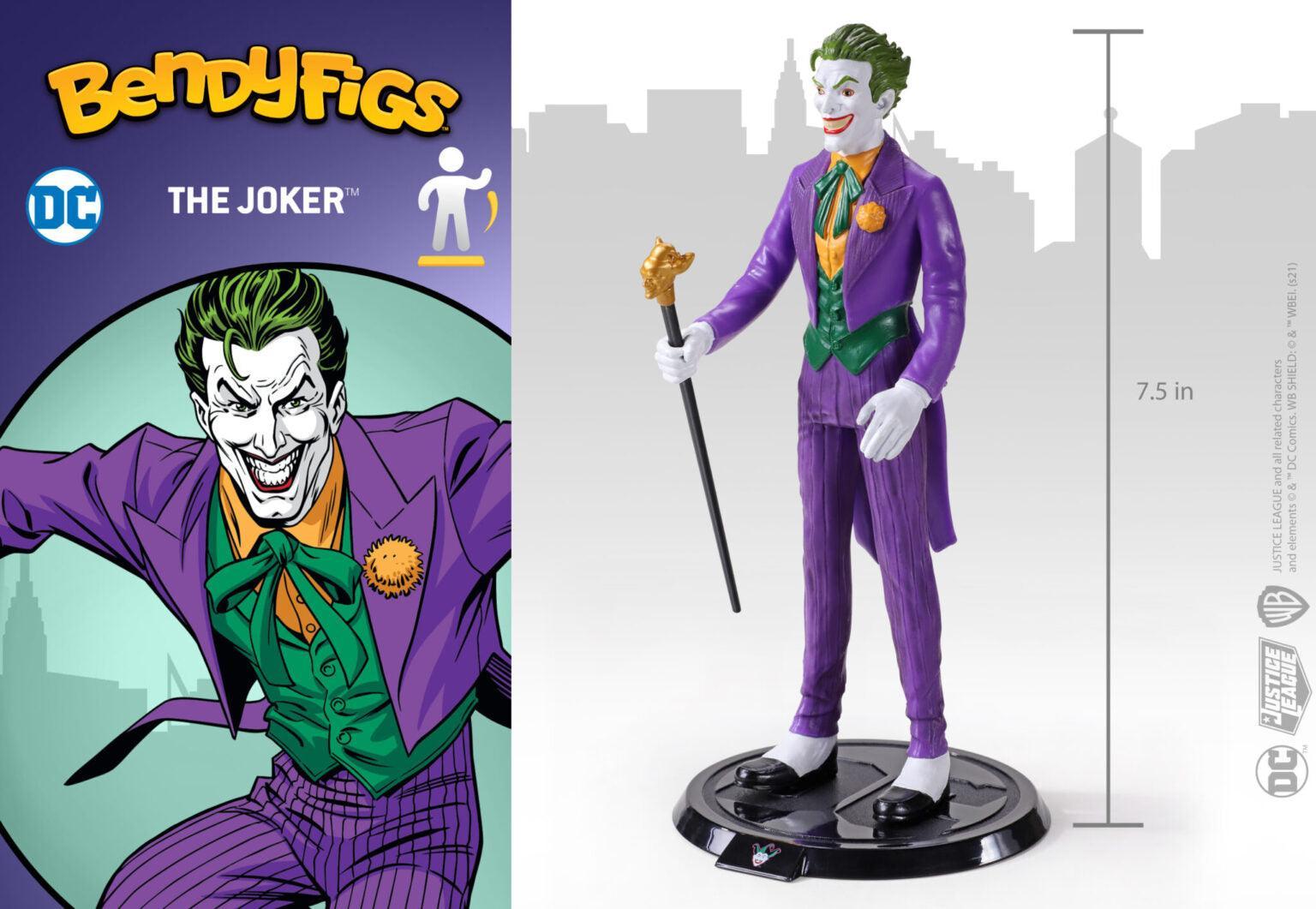 The Noble Collection - Batman - Joker Bendyfig Action Figure - The Card Vault