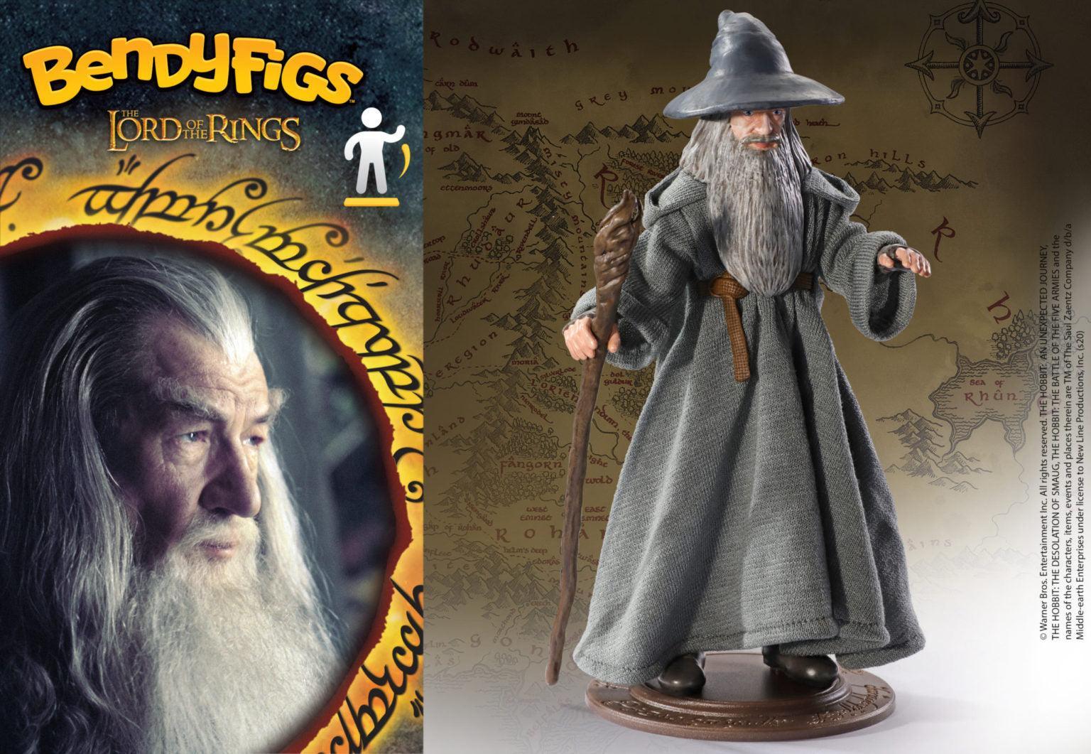 The Noble Collection - Lord of the Rings - Gandalf the Grey Bendyfig Action Figure - The Card Vault