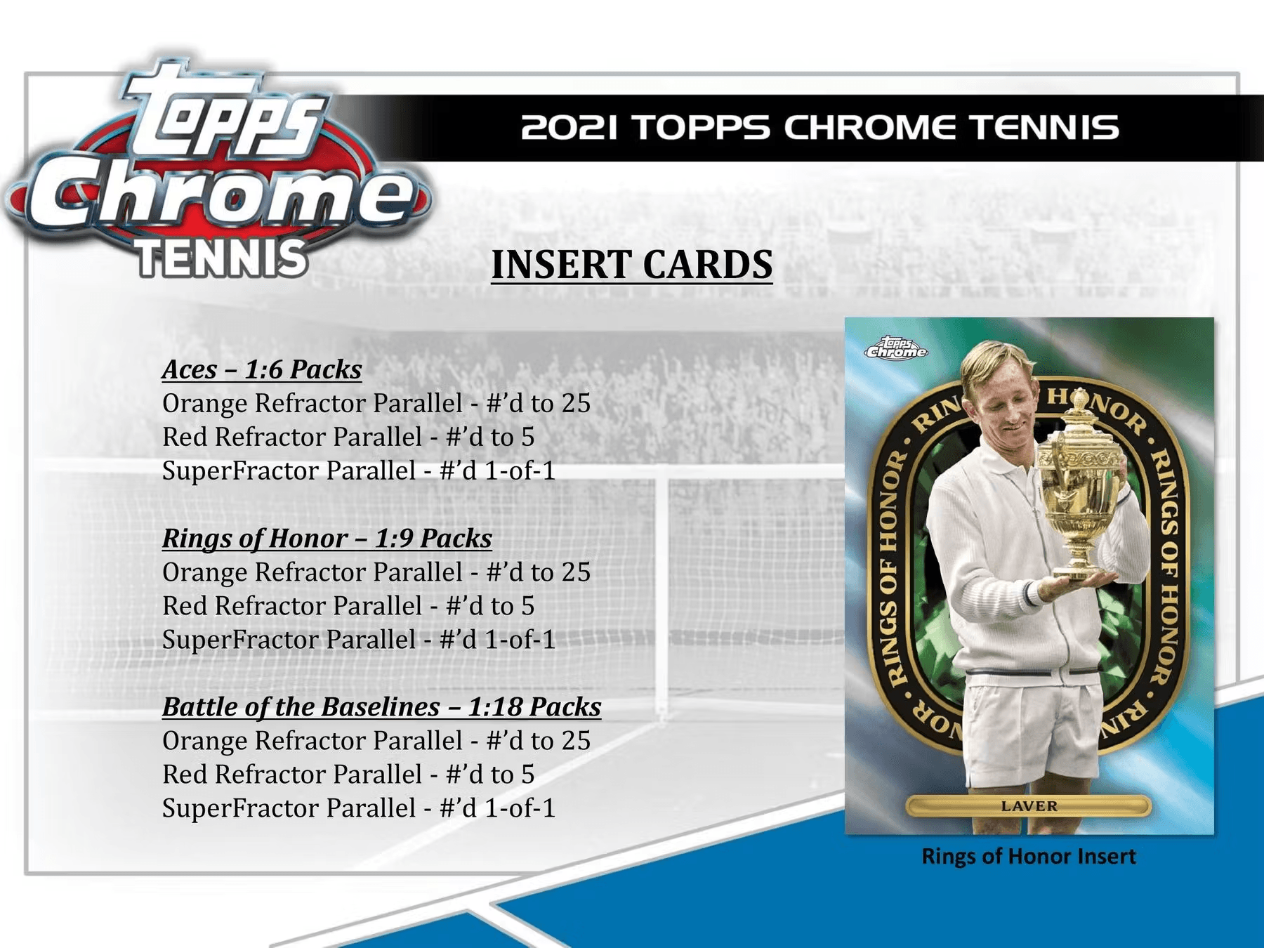Topps - 2021 Chrome Tennis - Hobby Box - The Card Vault