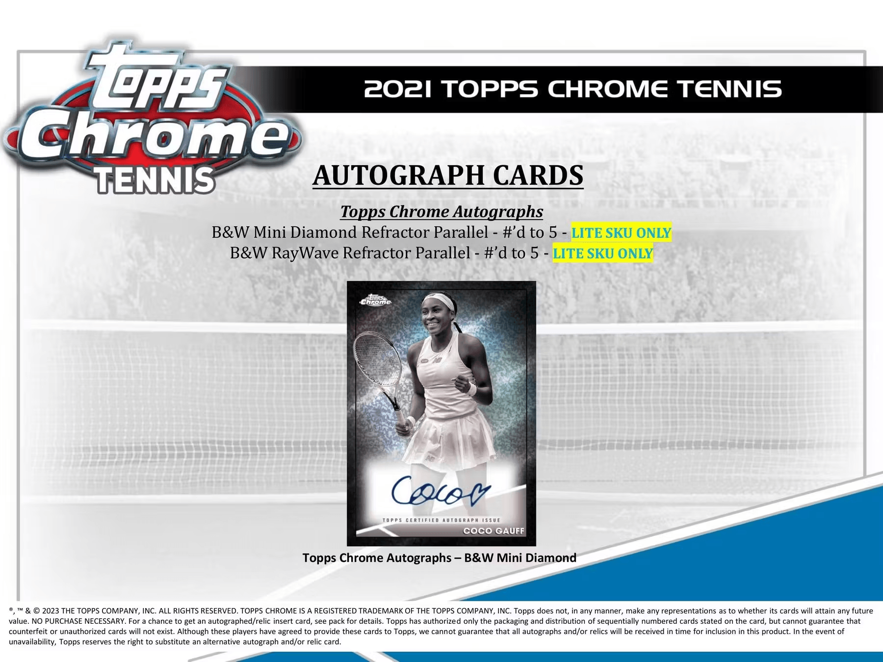 Topps - 2021 Chrome Tennis - Hobby Lite Box - The Card Vault