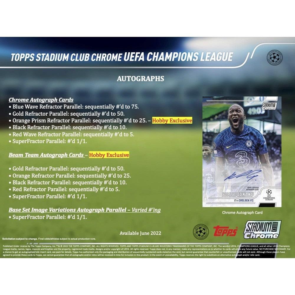 Topps - 2021/22 UEFA Champions League Stadium Club Chrome - Hobby Box - The Card Vault