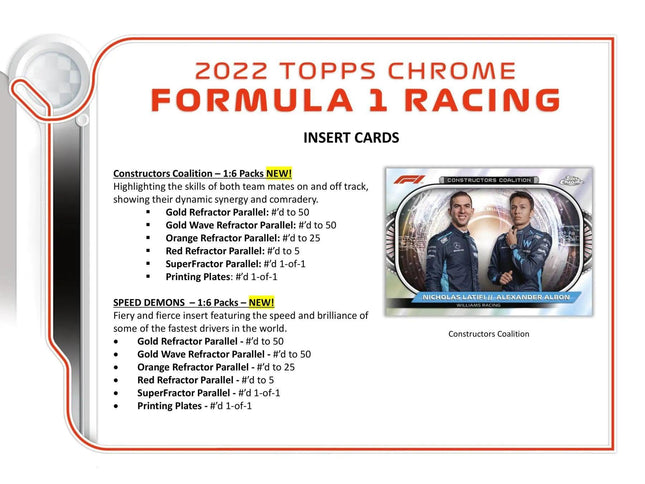 Topps - 2022 Chrome Formula 1 (F1) - Hobby Lite Box - The Card Vault