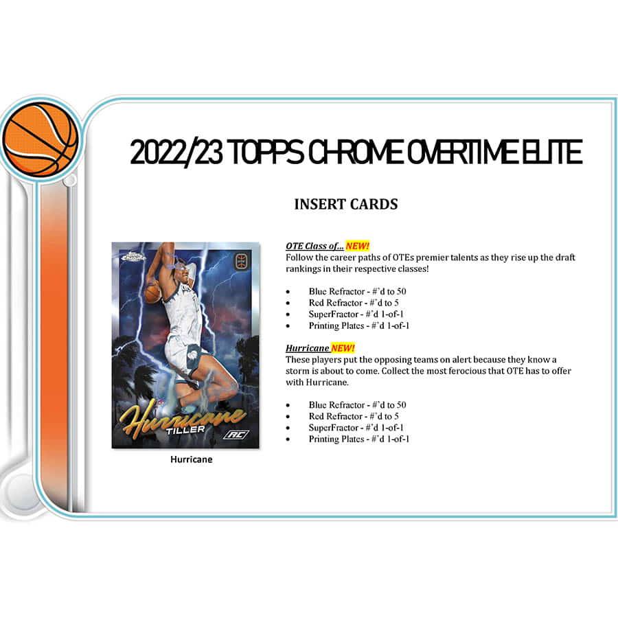Topps - 2022/23 Chrome Overtime Elite Basketball (NBA) - Blaster Box - The Card Vault