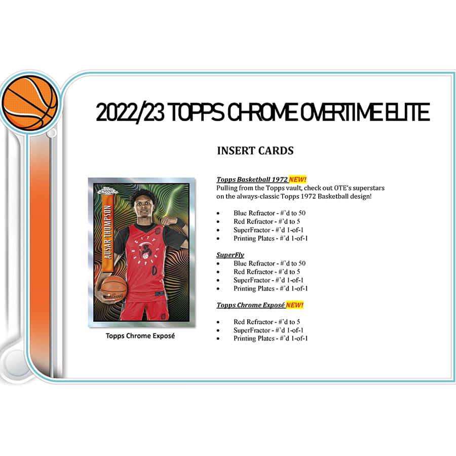 Topps - 2022/23 Chrome Overtime Elite Basketball (NBA) - Blaster Box - The Card Vault