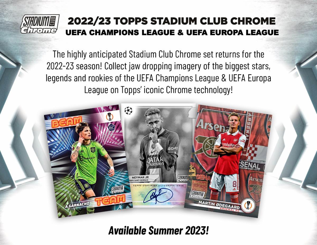 Topps - 2022/23 Stadium Club Chrome - UEFA Champions League and Europa League Competition Football (Soccer) - Hobby Box - The Card Vault