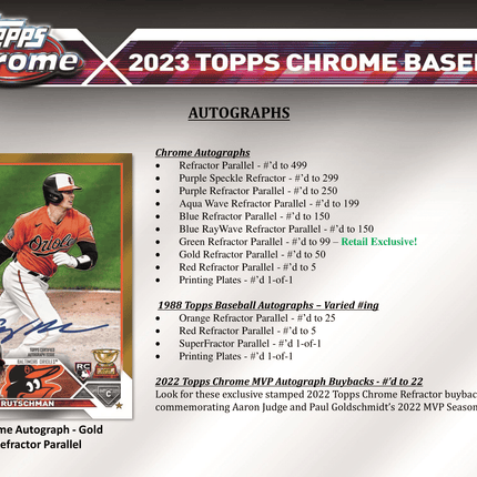 Topps - 2023 Chrome Baseball (MLB) - Value Box - The Card Vault
