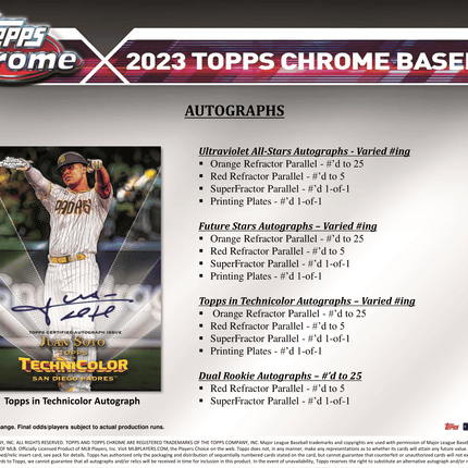 Topps - 2023 Chrome Baseball (MLB) - Value Box - The Card Vault