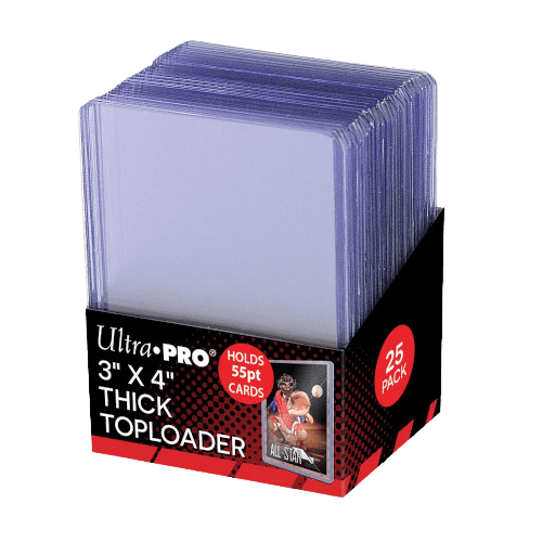 Ultra Pro - 3 x 4 Inch Toploaders Thick Clear Regular 25 Pack - 55pt - The Card Vault