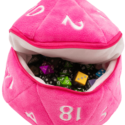 Ultra Pro - D20 Plush Dice Bag - Hot Pink - The Card Vault