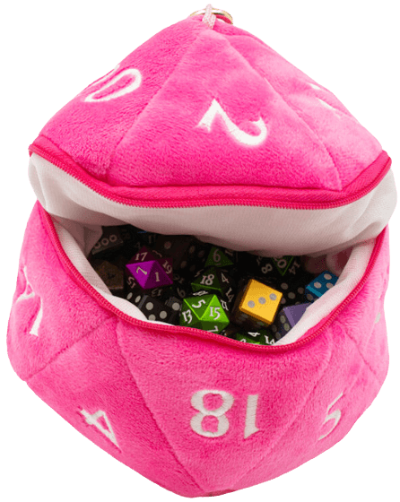 Ultra Pro - D20 Plush Dice Bag - Hot Pink - The Card Vault