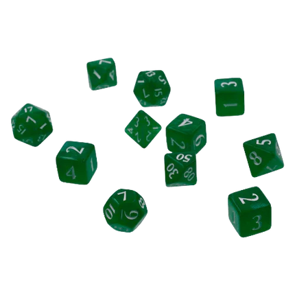 Ultra Pro - Eclipse 11 Dice Set - Forest Green - The Card Vault