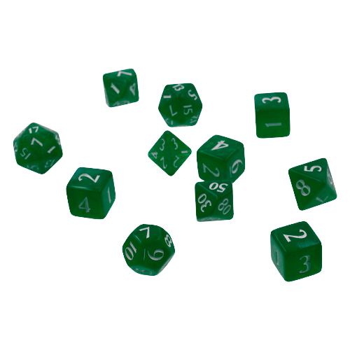 Ultra Pro - Eclipse 11 Dice Set - Forest Green - The Card Vault