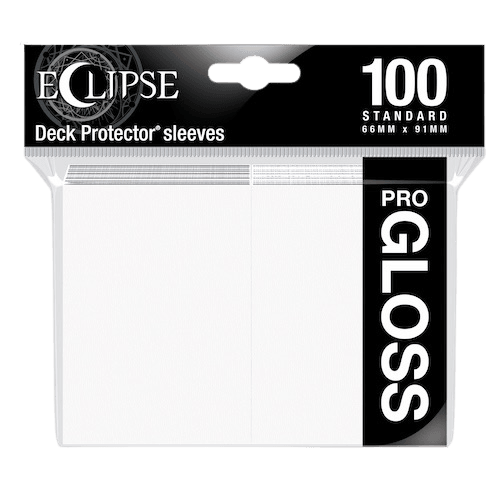 Ultra Pro - Eclipse Gloss Standard Sleeves 100pk - Arctic White - The Card Vault