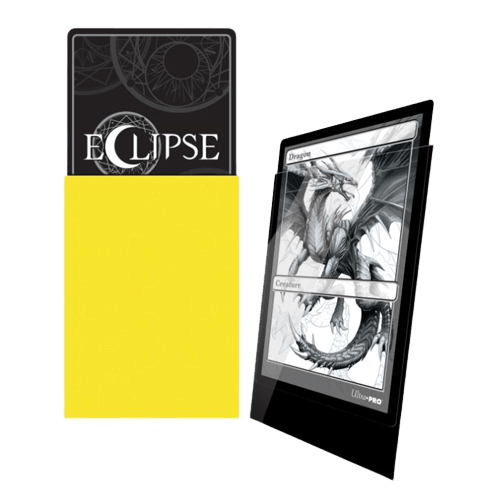 Ultra Pro - Eclipse Gloss Standard Sleeves 100pk - Lemon Yellow - The Card Vault
