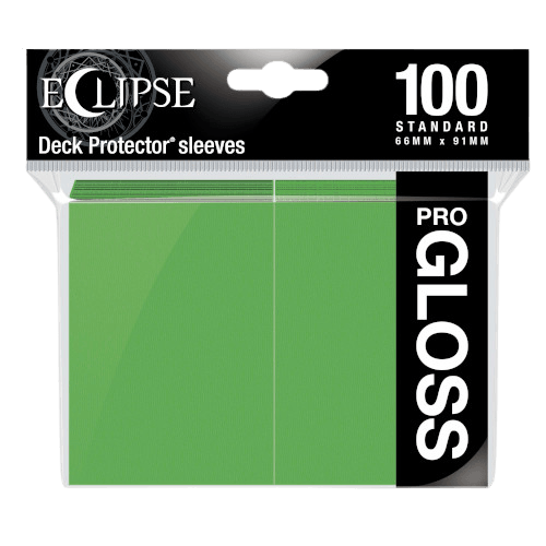 Ultra Pro - Eclipse Gloss Standard Sleeves 100pk - Lime Green - The Card Vault
