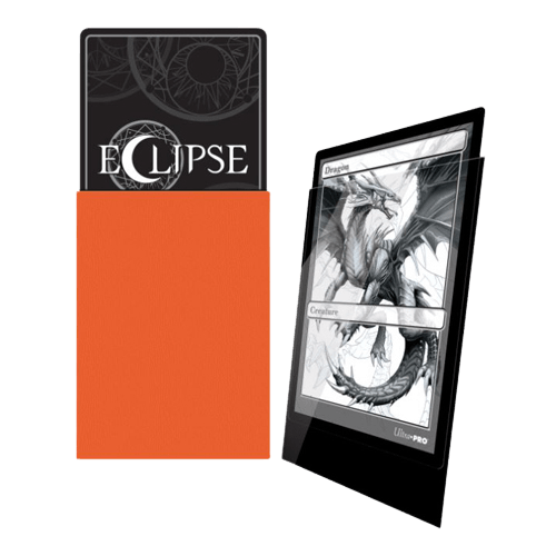 Ultra Pro - Eclipse Gloss Standard Sleeves 100pk - Pumpkin Orange - The Card Vault