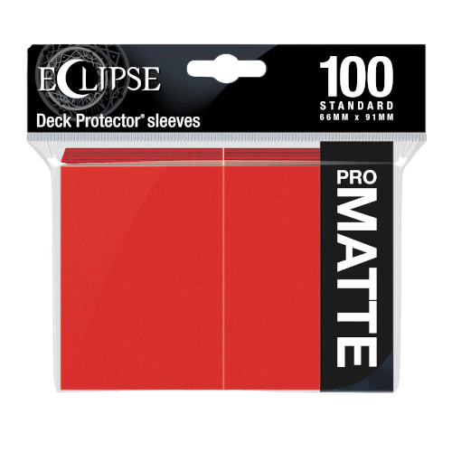 Ultra Pro - Eclipse Standard Matte Sleeves 100pk - Apple Red - The Card Vault