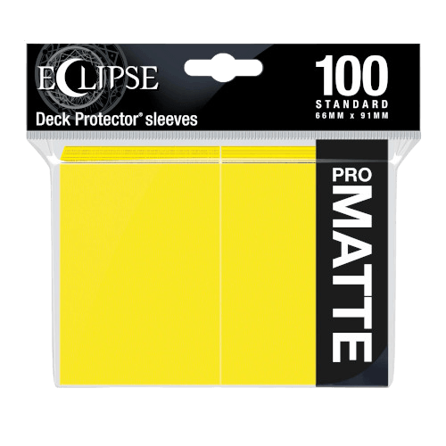 Ultra Pro - Eclipse Standard Matte Sleeves 100pk - Lemon Yellow - The Card Vault