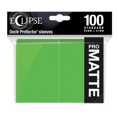Ultra Pro - Eclipse Standard Matte Sleeves 100pk - Lime Green - The Card Vault