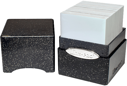 Ultra Pro - Satin Cube Deck Box - Glitter Black - The Card Vault