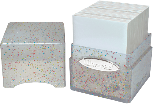 Ultra Pro - Satin Cube Deck Box - Glitter Clear - The Card Vault
