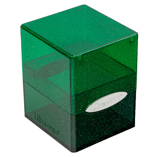 Ultra Pro - Satin Cube Deck Box - Glitter Green - The Card Vault