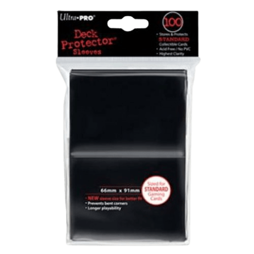 Ultra Pro - Standard Card Sleeves 100pk - Black - The Card Vault