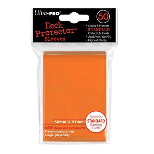 Ultra Pro - Standard Card Sleeves 50pk - Orange - The Card Vault