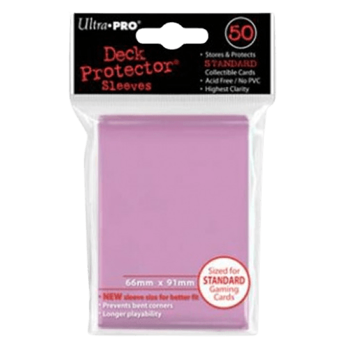 Ultra Pro - Standard Card Sleeves 50pk - Pink - The Card Vault