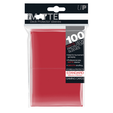 Ultra Pro - Standard Pro Matte Card Sleeves 100pk - Red - The Card Vault