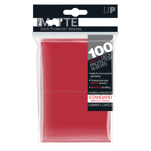 Ultra Pro - Standard Pro Matte Card Sleeves 100pk - Red - The Card Vault